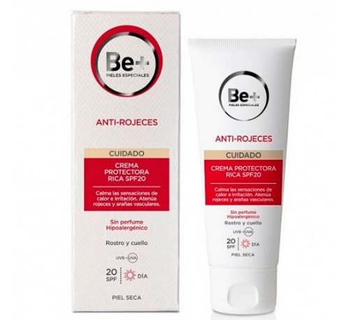 Be+ anti-rojeces rica spf20 protectora p seca (1 envase 50 ml)