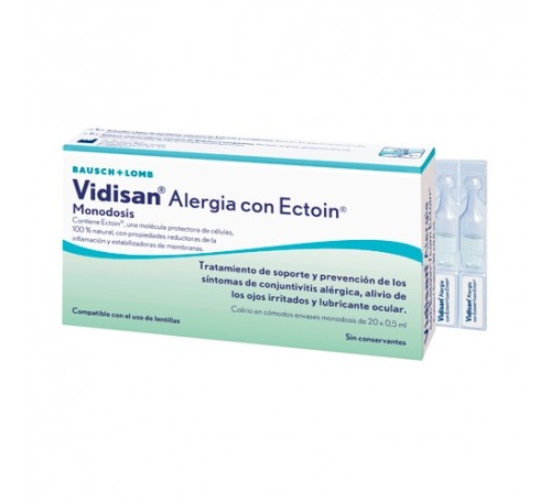 vidisan alergia con ectoin colirio monodosis (20 envases)
