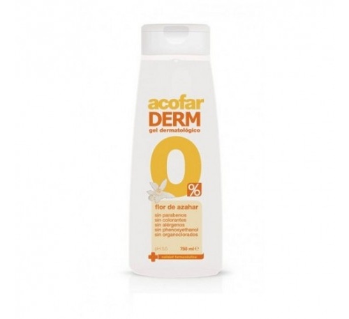 Acofarderm gel dermatologico 0% flor de azahar (1 envase 750 ml)