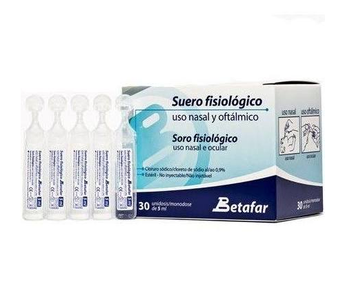 betafar suero fisiologico esteril (monodosis 5 ml 30 u)
