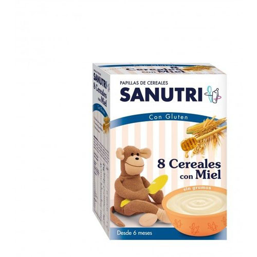 sanutri papilla 8 cereales con miel (600 g (300 g 2 bolsas))