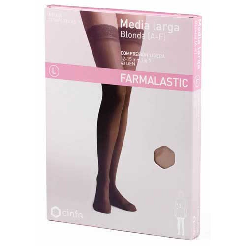 Media larga (a-f) comp ligera - farmalastic blonda (vison t- peq)