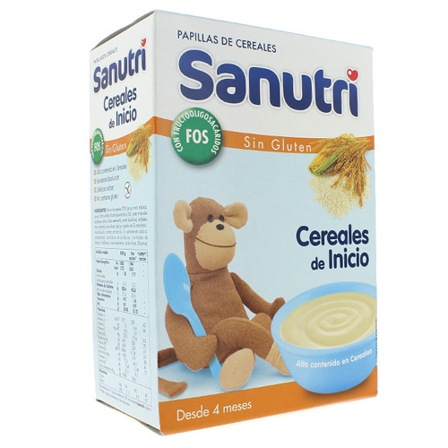 sanutri papilla inicio cereales fos sin gluten (600 g (300 g 2 bolsas))