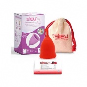 Sileu rose copa menstrual t s rojo flexib standa