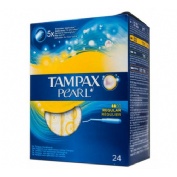 tampax pearl tampon 100%algodon (regular 24 u)