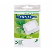 APOSITO ESTERIL salvelox med maxi cover (5 apositos 76 mm x 54 mm)
