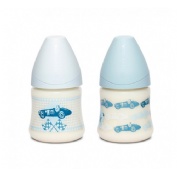 SUAVINEX 3 POSICIONES biberon pp boca ancha t latex anatomica (150 cc + t1 m azul)