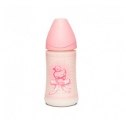 SUAVINEX 3 POSICIONES biberon pp boca ancha t latex anatomica (270 cc + t1 m rosa)