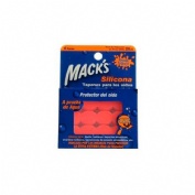 Tapones oidos silicona - macks infantil (estuche 12 u)