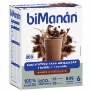Bimanan sustitutivo batido  6 sobres 50 g sabor chocolate