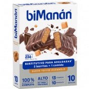 Bimanan sustitutivo  10 barritas 31 g sabor toffee caramelo