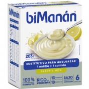 Bimanan sustitutivo natilla  6 sobres 50 g sabor limon