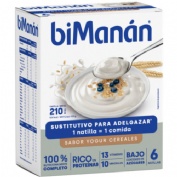 Bimanan sustitutivo crema  6 sobres 52 g yogur con cereales