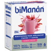 Bimanan sustitutivo batido  6 sobres 55 g sabor fresa