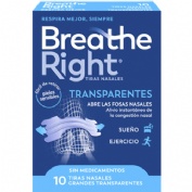 Breathe right transparentes  10 unidades talla grande