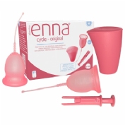 Enna cycle copa menstrual 2 unidad talla s con aplicador mas caja esterilizadora