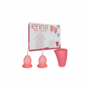 Copa menstrual enna cycle easy cup 1 unidad talla m (sin aplicador) + caja esterilizadora