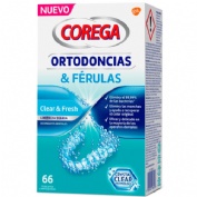 Corega ortodoncias & ferulas  66 tabletas limpiadoras