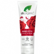 Dr. organic exfoliante facial rosa de damasco 125ml.