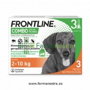 FRONTLINE COMBO 67,00 mg / 60,30 mg SOLUCION SPOT-ON PARA PERROS 2-10 kg
