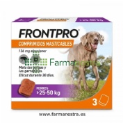 FRONTPRO 136 mg COMPRIMIDOS MASTICABLES PARA PERROS > 25-50 kg