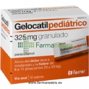 GELOCATIL PEDIATRICO 325 mg granulado , 12 sobres