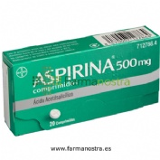 ASPIRINA 500 mg COMPRIMIDOS , 20 comprimidos