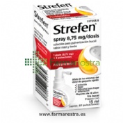 STREFEN SPRAY 8,75 MG/DOSIS SOLUCION PARA PULVERIZACION BUCAL SABOR MIEL Y LIMON 1 frasco de 15 ml