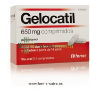GELOCATIL 650 mg COMPRIMIDOS, 20 comprimidos