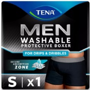 Absorbente lavable tena men boxer 1 unidad talla s color negro - tena men boxer