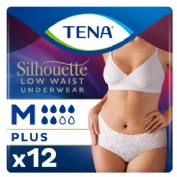 Absorbente incontinencia orina dia anatomico tena silhouette braga cintura baja blanco 12 unidades t