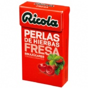 Ricola perlas sin azucar  1 envases 25 g sabor fresa
