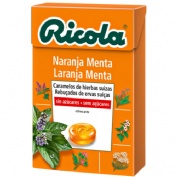 Ricola caramelos sin azucar (1 envase 50 g sabor naranja)
