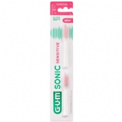 Cepillo dental a pilas gum sensivital sonic 2 recambios - gum sensivital sonic