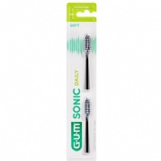 Cepillo dental sonico a pilas gum sonic daily recambios 2 unidades color negro - gum activital sonic
