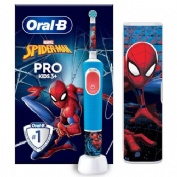 Cepillo dental electrico recargable infantil oral-b vitality pro kids 3 + spiderman + tc 1 unidad - 