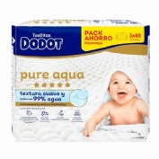 Dodot aqua pure toallitas humedas para bebes  3 envases 48 unidades plastic free pack promocional