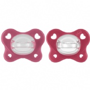 Chupete silicona chicco physioforma dual soft 16 - 36 meses 2 unidades color rosa