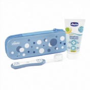 Chicco set higiene dental infantil  6 - 36 meses color azul