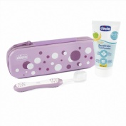Chicco set higiene dental infantil  6 - 36 meses color rosa