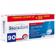 LIMPIEZA PROTESIS DENTAL steradent triple accion plus (90 comprimidos)