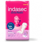 Compresa perdidas leves indasec discreet extra b20 20 unidades promo indabox - indasec discreet