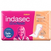 indasec discreet maxi compresa perdidas leves (15 absorb)