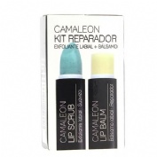 Camaleon cosmetics kit reparador labial+exfoliante melon.