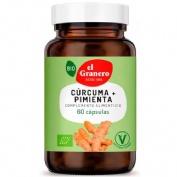 El granero curcuma + pimienta bio 60 caps 440 mg