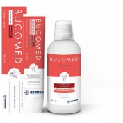 Bucomed pasta anticaries + colutorio  1 tubo 125 ml sabor menta + 1 botella 500 ml pack