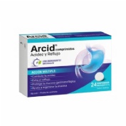 Arcid 24 comprimidos masticables sabor naranja