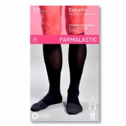 Calcetin (a-d) compresion normal farmalastic 2 unidades talla pequeña color negro - farmalastic