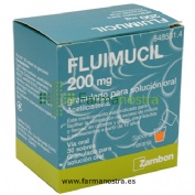 FLUIMUCIL 200 mg GRANULADO PARA SOLUCION ORAL , 30 sobres
