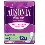 Absorbente incontinencia orina muy ligera ausonia discreet normal 14 unidades